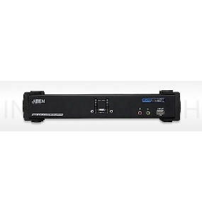 Переключатель KVM ATEN (CS1782A-AT-G) KVM+Audio+USB 2.0,  1 user USB+DVI =>  2 cpu USB+DVI, со шнурами USB 2х1.8м., 2560x1600 60Hz DVI-D Dual Link/204