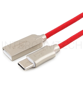 Кабель USB 2.0 Cablexpert CC-P-USBC02R-1.8M, AM/Type-C, серия Platinum, длина 1.8м, красный, блистер