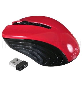 Мышь Oklick 545MW черный/красный оптическая (1600dpi) беспроводная USB (3but)