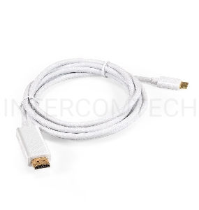 Кабель-адаптер Type C-HDMI ExeGate EX-CM-HDMI2M-0.1 (USB Type C/19M, 4K@120HZ 8K@ 30Hz, 1,8м)