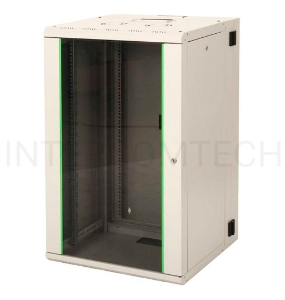 Шкаф коммутационный Lande Proline (LN-PR16U6060-LG-211) настенный 16U 600x600мм пер.дв.металл задн.дв.стал.лист направл.под закл.гайки 100кг серый IP20 сталь