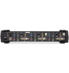 Переключатель, электрон., KVM+Audio+USB 2.0,  1 user USB+DVI =)  2 cpu USB+DVI, со шнурами USB 4х1.8м., 2560x1600 60Hz DVI-D Dual Link/2048x1536 DVI-A, настол., исп.стандартШнуры, без OSD, некаскад. CUBIQ 2-PORT USB DVI DUAL LINK KVMP SWIT