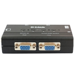 Переключатель KVM D-link DKVM-4K/B3A 4-портовый KVM-переключатель с портами VGA и PS/2