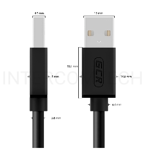 Кабель Greenconnect 2.0m USB 2.0, AM/AM, черный, 28/28 AWG, экран, армированный, морозостойкий, GCR-UM2M-BB2S-2.0m