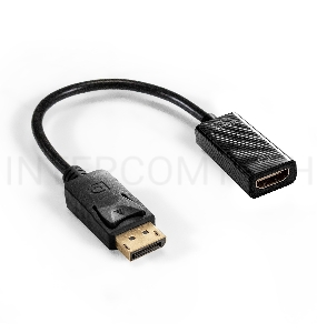 Кабель-переходник DisplayPort-HDMI ExeGate EX-DPM-HDMIF-0.2 (20M/19F, DP1.2 4K@60Hz, 0,2м)
