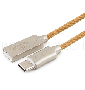 Кабель USB 2.0 Cablexpert CC-P-USBC02Gd-1.8M, AM/Type-C, серия Platinum, длина 1.8м, золотой, блистер