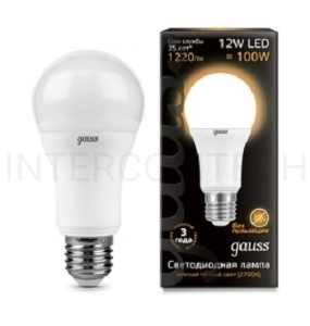 Лампа светодиодная GAUSS LD102502112  LED A60 globe 12W E27 2700K