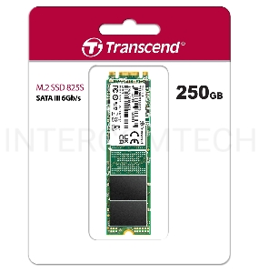 Накопитель SSD M.2 Transcend 250Gb MTS825 <TS250GMTS825S> (SATA3, up to 500/330MBs, 3D NAND, 90TBW, 22x80mm)
