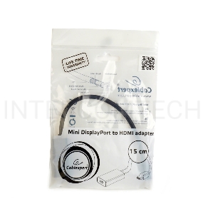 Переходник miniDisplayPort -> HDMI, Cablexpert A-mDPM-HDMIF4K-01, 4K, 20M/19F, кабель 15см, черный, пакет