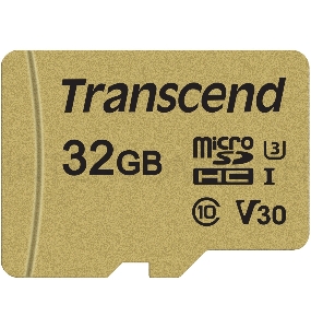 Флеш карта microSD 32GB Transcend microSDHC Class 10 UHS-1 U-3, V30, (SD адаптер), MLC