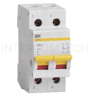 Выключатель нагрузки Iek MNV10-2-100 (мини-рубильник) ВН-32 2Р 100А ИЭК