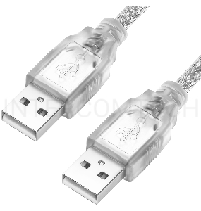 Кабель Greenconnect 0.75m USB 2.0, AM/AM, прозрачный, 28/28 AWG, экран, армированный, морозостойкий, GCR-UM3M-BB2S-0.75m