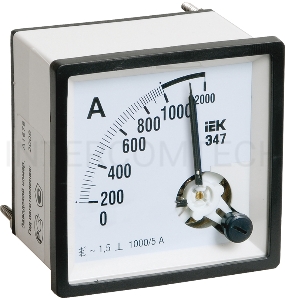 Амперметр Э47 72х72мм 1000/5А кл. точн. 1.5 ИЭК IPA10-6-1000-E