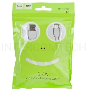 Кабель USB 2.0 hoco X13, AM/Type-C M, белый, 1м