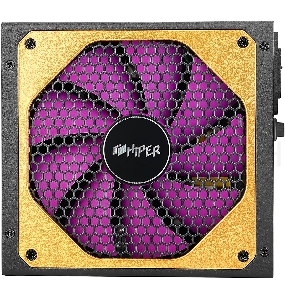 Блок питания для ПК 1200 Ватт/ PSU HIPER HPG-1200FM (1200W 80+Gold, 14cm Fan, 220V input, Efficiency 90%, Modular, Black) BOX