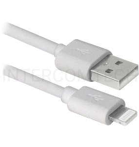 Кабель Defender USB кабель ACH01-03BH белый, USB(AM)-Lightning, 1м (87479)