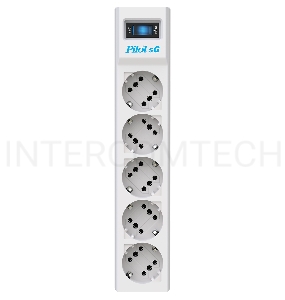 Сетевой фильтр ZIS PILOT Surge protector Pilot SG5 5 outlets (GP), 10A / 2.2kVt, automatic circuit-breaker, 5 m