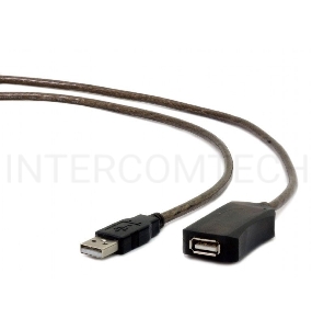 Кабель удлинитель USB 2.0 активный Cablexpert UAE-01-15M, AM/AF, 15м