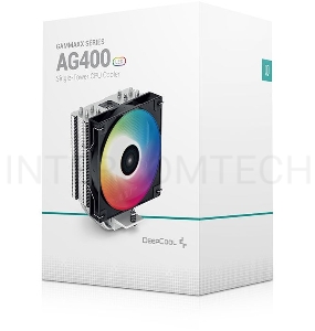 Устройство охлаждения(кулер) Deepcool AG400 LED Soc-AM5/AM4/1151/1200/1700 4-pin 18-32dB Al+Cu 130W 614gr LED Ret