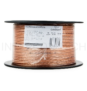 Акустический кабель Cablexpert CC-TC2x2,5-100M, прозрачный, 100 м, на катушке