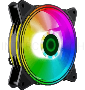 Комплект кулеров для корпуса ПК + контроллер вентиляторов/ Gamemax RQ300 kit, 3x12CM Rainbow ARGB fans, remote controller