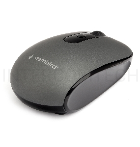 Мышь беспров. Gembird MUSW-355-Gr, серый, бесш.клик, soft touch, 3кн.+колесо-кнопка, 1600DPI, 2,4ГГц