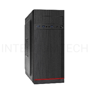 Корпус Miditower ExeGate AA-442U3-AA350 (ATX, AA350 8 см, 3*USB3.0, аудио, черный)