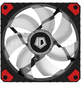 Вентилятор ID-COOLING WF-12025-XT-R 120x120x25мм (80шт./кор, PWM, Red LED, 700-1800об/мин)  BOX