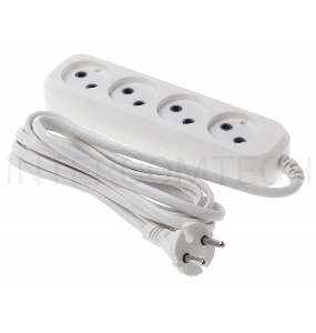 Сетевой удлинитель Buro BU-PSL4.3/W 3м (4 розетки) белый (пакет ПЭ)