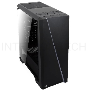 Корпус Aerocool [PGS-V] Cylon , ATX, без БП, RGB подсветка, окно, картридер, 1x USB 3.0 + 2x USB 2.0, 1х12см вентилятор в комплекте