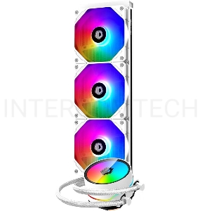 Комплект водяного охлаждения ID-COOLING ZOOMFLOW 360 XT SNOW LGA20XX/LGA115X/AM4/AM3/+/AM2/+/FM2/+/FM1(4шт/кор,TDP 350W, cнежно-белый, ARGB FAN and PUMP, PWM, TRIPLE FAN 120mm) RET