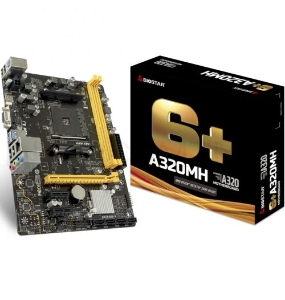 Материнская плата Biostar A320MH, Socket AM4, AMD A320, 2xDDR4-2667, D-SUB+HDMI, 1xPCI-Ex16, 2xPCI-Ex1, 4xSATA3(RAID 0/1/10), 8 Ch Audio, GLan, (4+2)xUSB2.0, (2+1)xUSB3.1, 1xPS/2, mATX, RTL