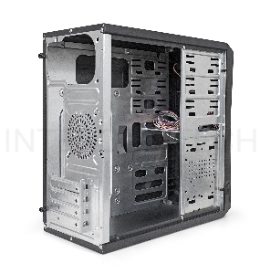 Корпус Exegate EX284023RUS Minitower BA-202 Black, mATX, <AA500, 80mm>, 2*USB, Audio
