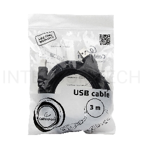 Кабель Gembird/Cablexpert CCF2-USB2-AMBM-10 USB 2.0 Pro  AM/BM, 3м, экран, 2феррит.кольца, черный, пакет