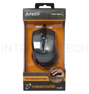Мышь A4Tech N-500F (серый глянец/черный) USB, 3+1 кл.-кн.,провод.мышь