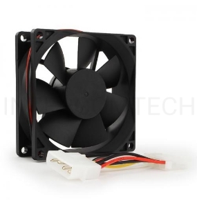 Вентилятор для корпуса Gembird 80x80x25mm, широкий разъем 4pin 8025K/FANCASE-4