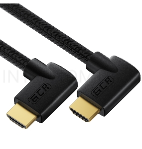 Кабель GCR 1.0m HDMI 2.0, M правый угол /M правый угол, черный, HDR 4:2:2, Ultra HD, 4K 60 fps 60Hz/5K*30Hz, 3D, AUDIO, 18.0 Гбит/с, 28/28 AWG, GCR-52312