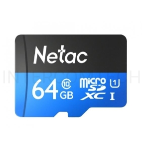 Флеш карта microSDHC 64GB Netac P500 <NT02P500STN-064G-S>  (без SD адаптера) 80MB/s