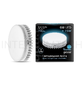 Лампа светодиодная GAUSS 108008206  LED GX53 6W 4100K