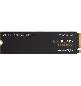 Накопитель WD SSD Black SN850X, 1.0TB, M.2(22x80mm), NVMe, PCIe 4.0 x4, 3D TLC, R/W 7300/6300MB/s, IOPs 800 000/1 100 000, TBW 600, DWPD 0.3 (12 мес.)