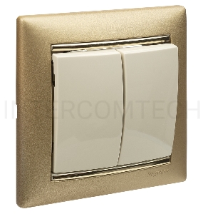 Электроустановочные изделия Legrand Legrand 774305 Выключатель Valena двухклавишный 10 AX(слоновая кость)