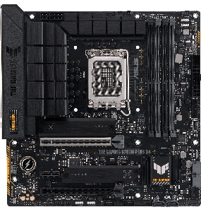 Материнская плата Asus TUF GAMING B760M-PLUS D4 Soc-1700 Intel B760 4xDDR4 mATX AC`97 8ch(7.1) 2.5Gg RAID+HDMI+DP