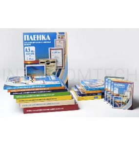 Пленка для ламинирования Office Kit 80мкм A3 (100шт) глянцевая 303x426мм PLP10330