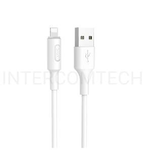 Кабель USB 2.0 hoco X25, AM/Lightning M, белый, 1м