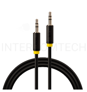 Greenconnect Кабель аудио 0.5m jack 3,5mm/jack 3,5mm черный, желтая окантовка, ультрагибкий, 28 AWG, M/M, Premium , экран, стерео(GCR-AVC1114-0.5m)