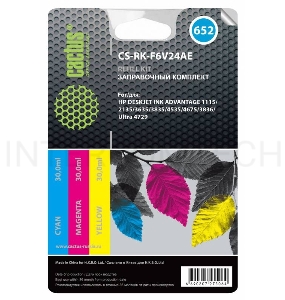 Заправочный набор Cactus CS-RK-F6V24AE многоцветный 90мл для HP DeskJet Ink Advantage 1115/2135/3635/3835/4535