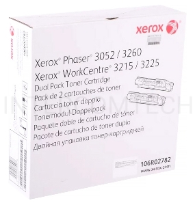 Тонер-картридж XEROX 106R02782 черный, 6000 стр. (упаковка 2шт х 3000 стр.), для Phaser 3052/3260/WC 3215/25  (channels)