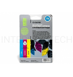 Картридж струйный Cactus CS-C6578D №78 голубой/пурпурный/желтый (19мл) для HP DJ 900/1220C/PS P000/P1100