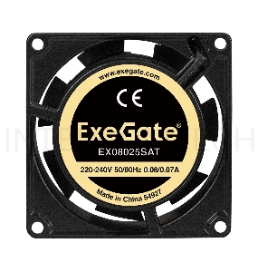 Вентилятор 220B ExeGate EX288994RUS EX08025SAT (80x80x25 мм, Sleeve bearing (подшипник скольжения), клеммы, 2500RPM, 31dBA)
