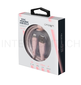 Кабель Crown USB - Lightning CMCU-3043L pink